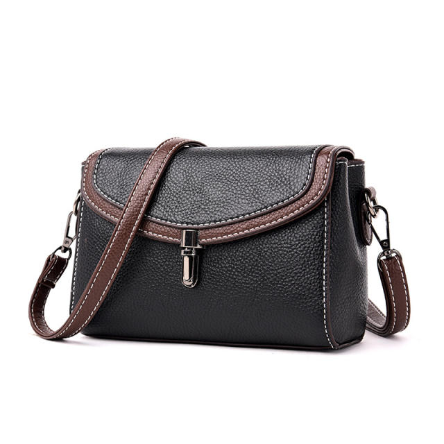 Concise easy match PU leather samll crossbody bag
