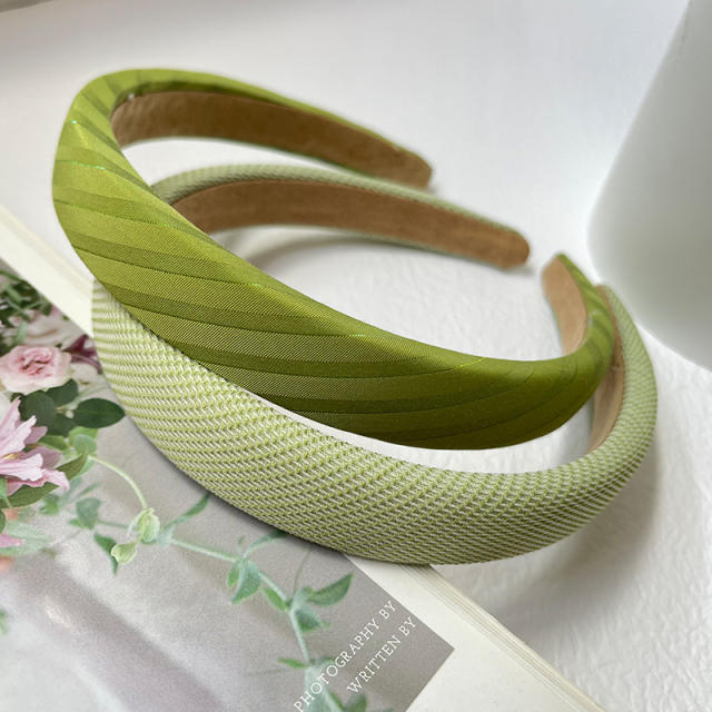 Fresh green color women padded headband
