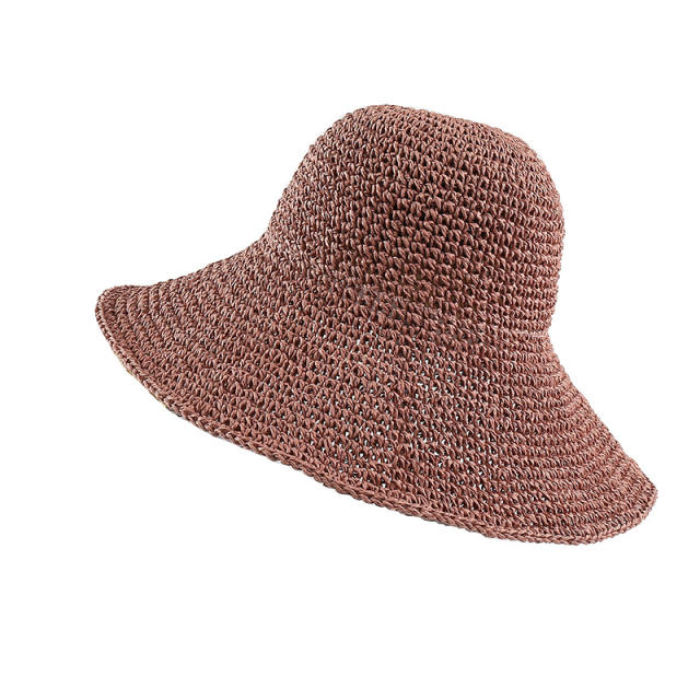 Outdoor summer corchet bucket hat for women