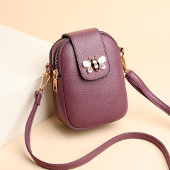 Korean fashion cute bee mini PU leather phone bag