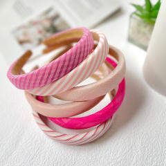 Sweet pink rose color series women padded headband