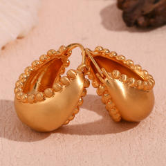 18K chunky stainless steel hoop earrings