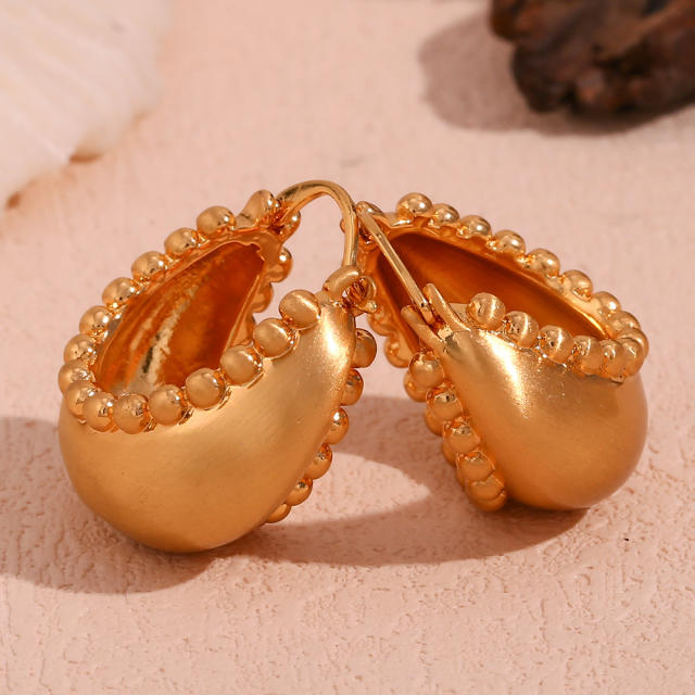 18K chunky stainless steel hoop earrings