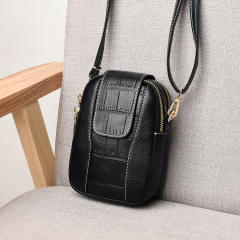 Easy match plain color PU leather mini phone bag