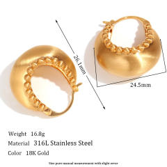 18K chunky stainless steel hoop earrings
