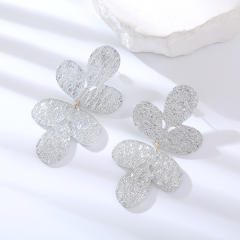 Natural acrylic leaf design earrings