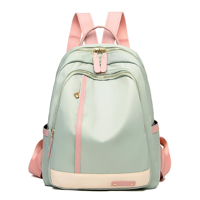 Korean fashion water proof oxford cloth fresh color backpack school bag