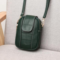 Easy match plain color PU leather mini phone bag
