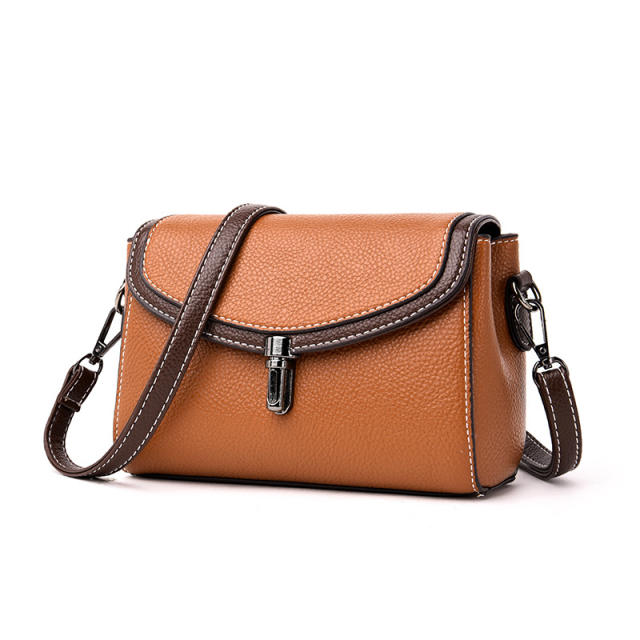 Concise easy match PU leather samll crossbody bag