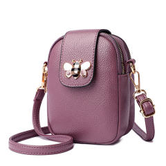 Korean fashion cute bee mini PU leather phone bag