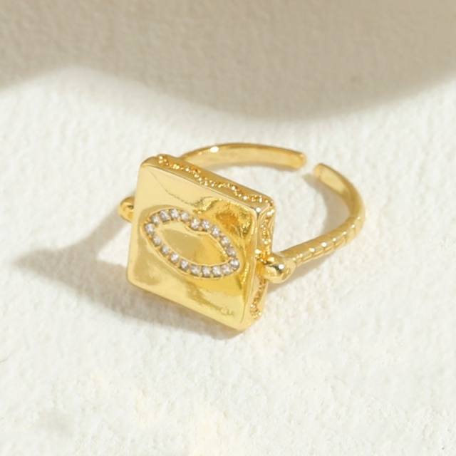 14K real gold plated copper delicate openning rings