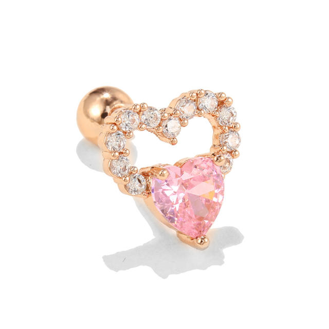 Y2K pink color sweet piercing earring cartilage earrings