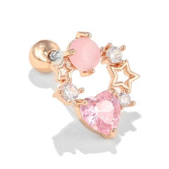 Y2K pink color sweet piercing earring cartilage earrings