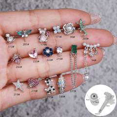Creative cute animal design piercing earrings cartilage earrings