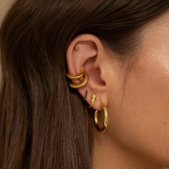 18K chunky stainless steel ear cuff