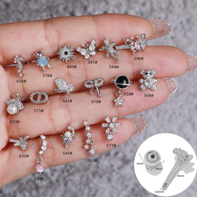 Delicate cute animal series piercing earrings cartilage earrings