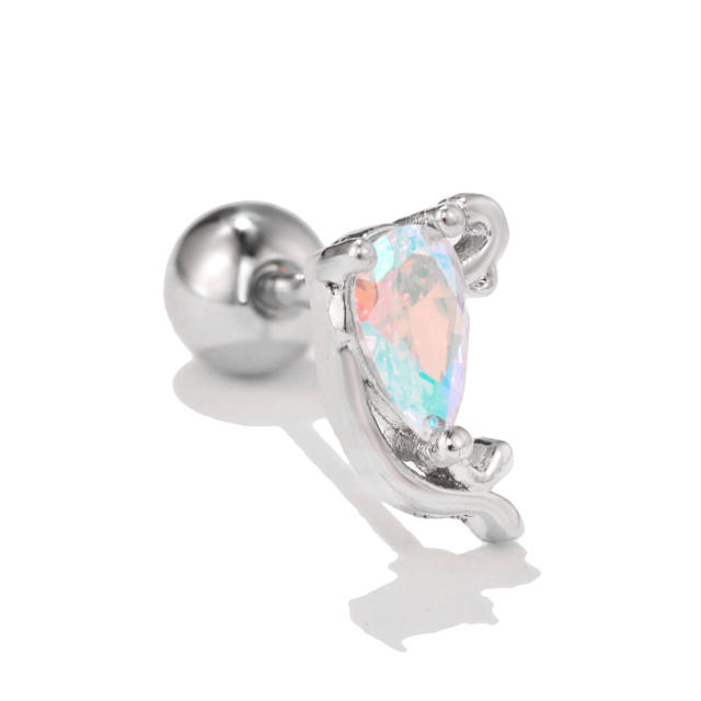 Delicate cubic zircon heart star piercing earring cartilage earrings