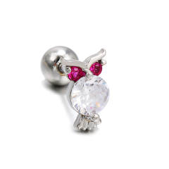 Creative cute animal design piercing earrings cartilage earrings