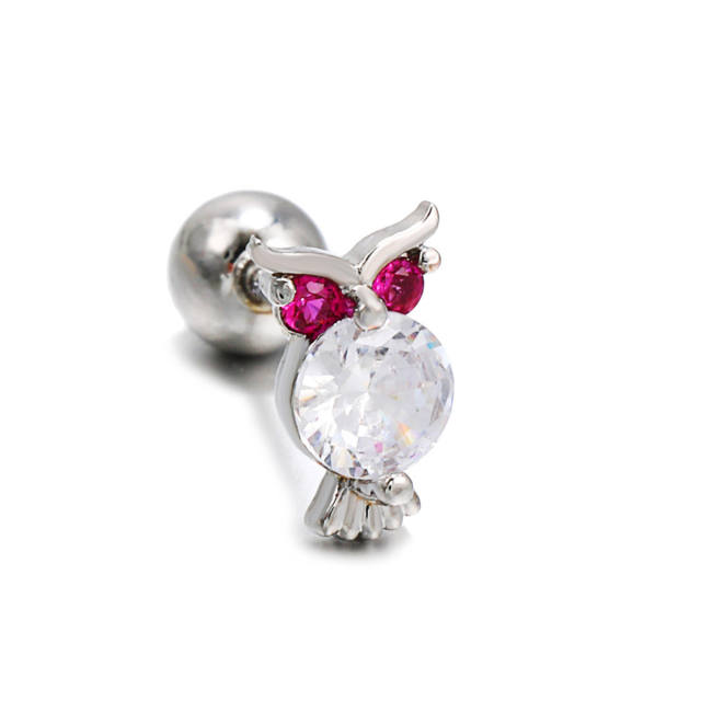 Creative cute animal design piercing earrings cartilage earrings