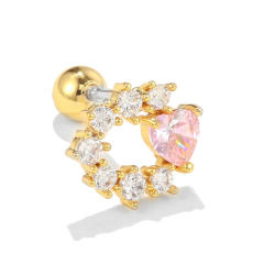 Y2K pink color sweet piercing earring cartilage earrings