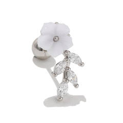 Delicate cubic zircon heart star piercing earring cartilage earrings