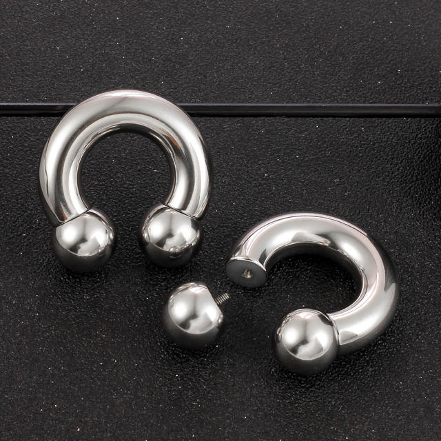 Stainless steel piercing earrings ear cuff