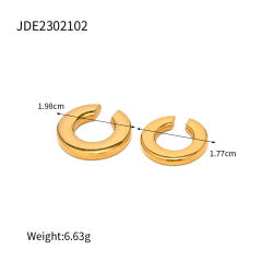 18K chunky stainless steel ear cuff