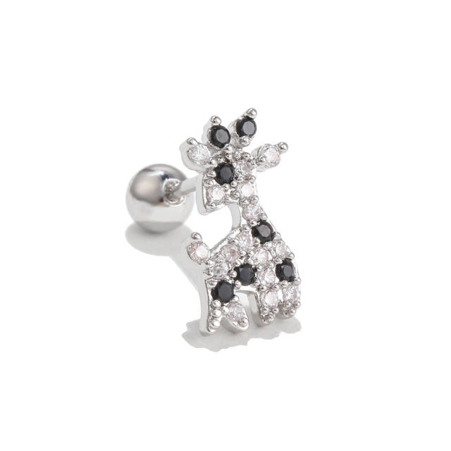 Creative cute animal design piercing earrings cartilage earrings