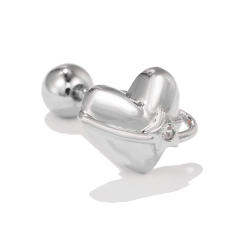 Hot sale silver color cute bear piercing earrings cartilage earrings