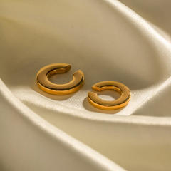 18K chunky stainless steel ear cuff