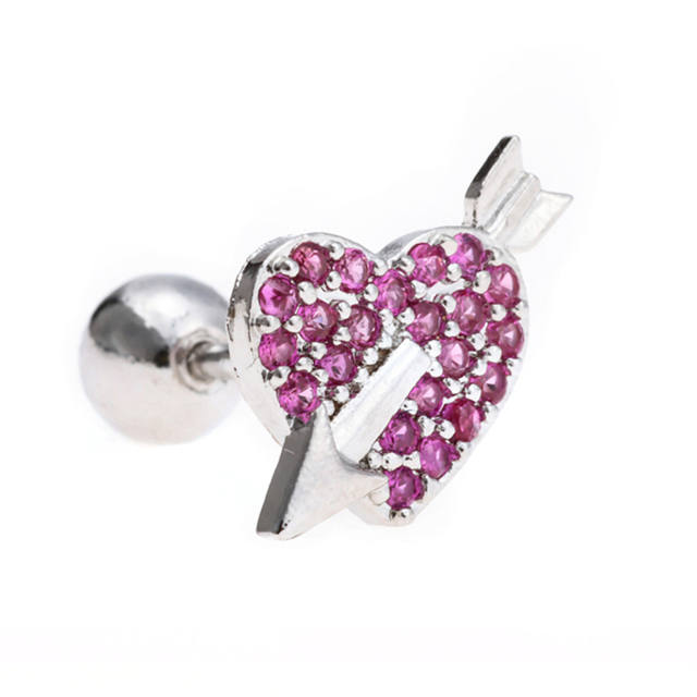 Creative cute animal design piercing earrings cartilage earrings