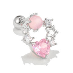 Y2K pink color sweet piercing earring cartilage earrings
