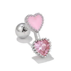 Y2K pink color sweet piercing earring cartilage earrings