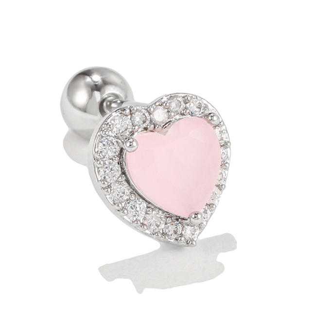 Y2K pink color sweet piercing earring cartilage earrings