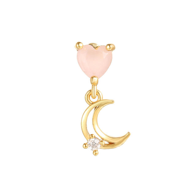 Y2K pink color sweet piercing earring cartilage earrings