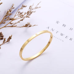 4mm/6mm/8mm concise design stainless steel bangle bracelet