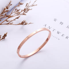 4mm/6mm/8mm concise design stainless steel bangle bracelet