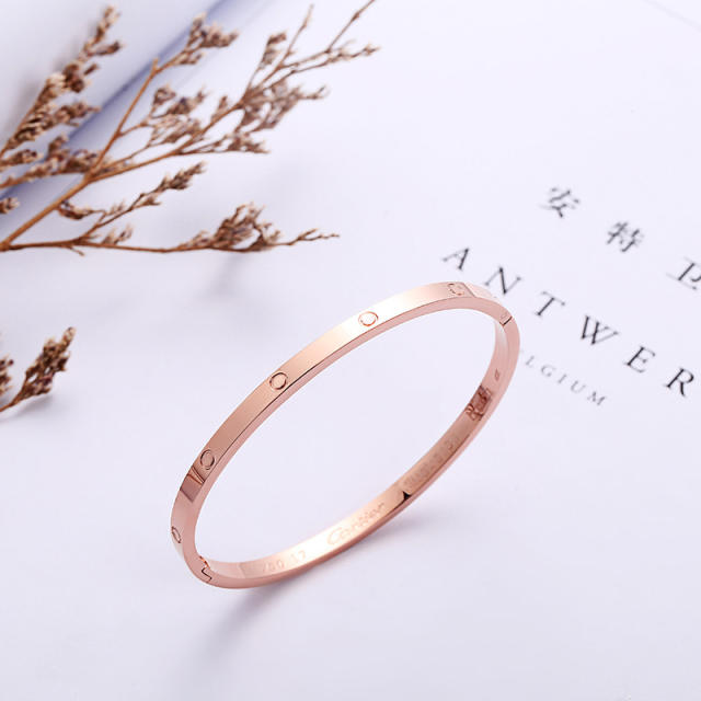 4mm/6mm/8mm concise design stainless steel bangle bracelet