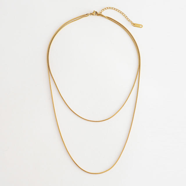 Easy match snake chain stainless steel necklace