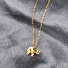 Fashion cute elephant stainless steel necklace