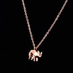 Fashion cute elephant stainless steel necklace