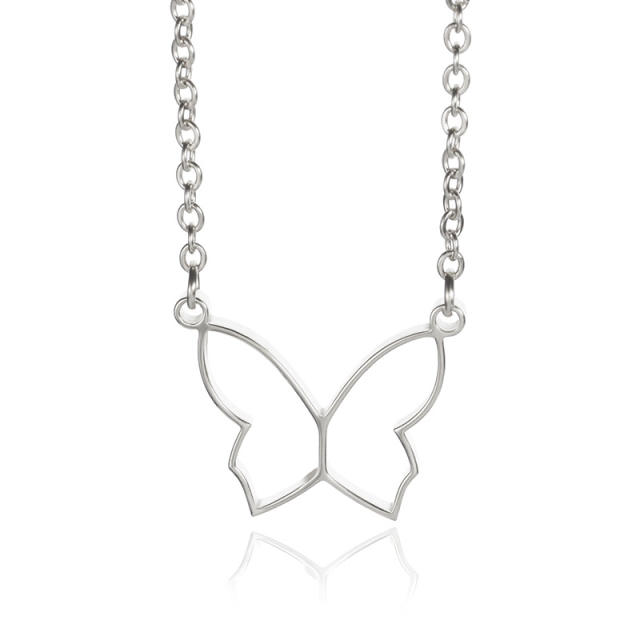 Three color Stainless Steel Butterfly Necklace