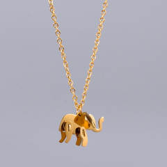 Fashion cute elephant stainless steel necklace
