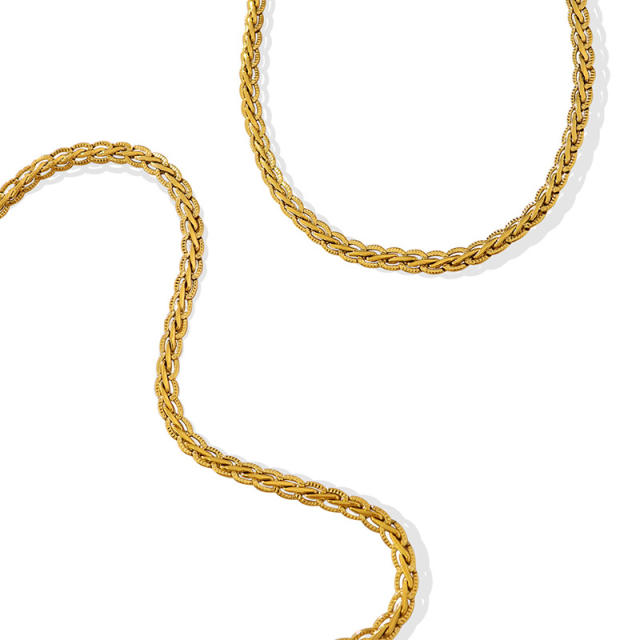 Hiphop stainless steel chain necklace choker