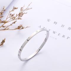 4mm/6mm/8mm concise design stainless steel bangle bracelet