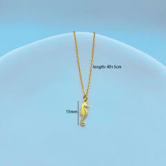 Concise mushroom heart flower pendant dainty stainless steel necklace