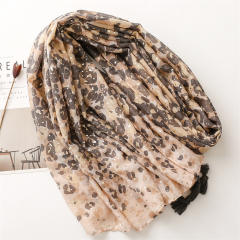 Summer classic leopard grain pattern fashion scarf