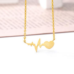 18K heartbeart stainless steel necklace