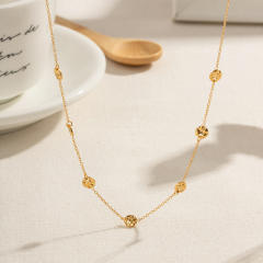 18K dainty stainless steel choker necklace