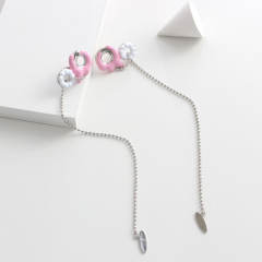 Y2K dopamine color enamel donuts necklace